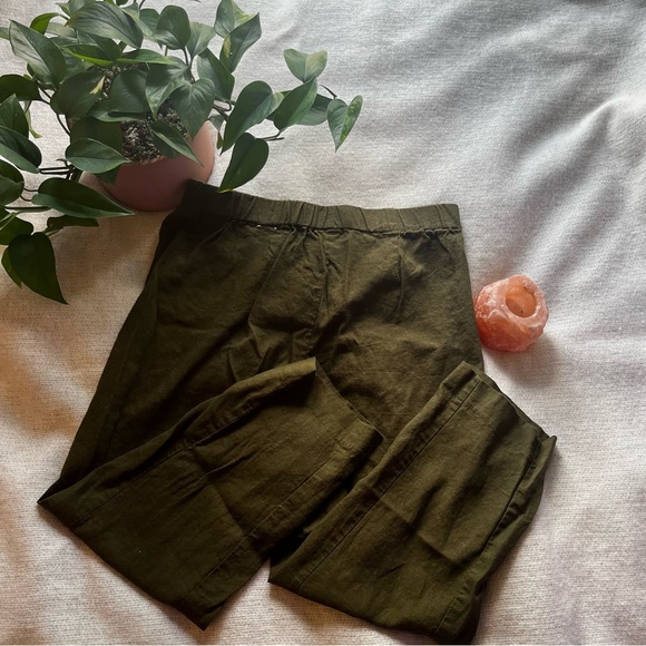 Anne Klein Linen Cropped Pants - Picture 2 of 5